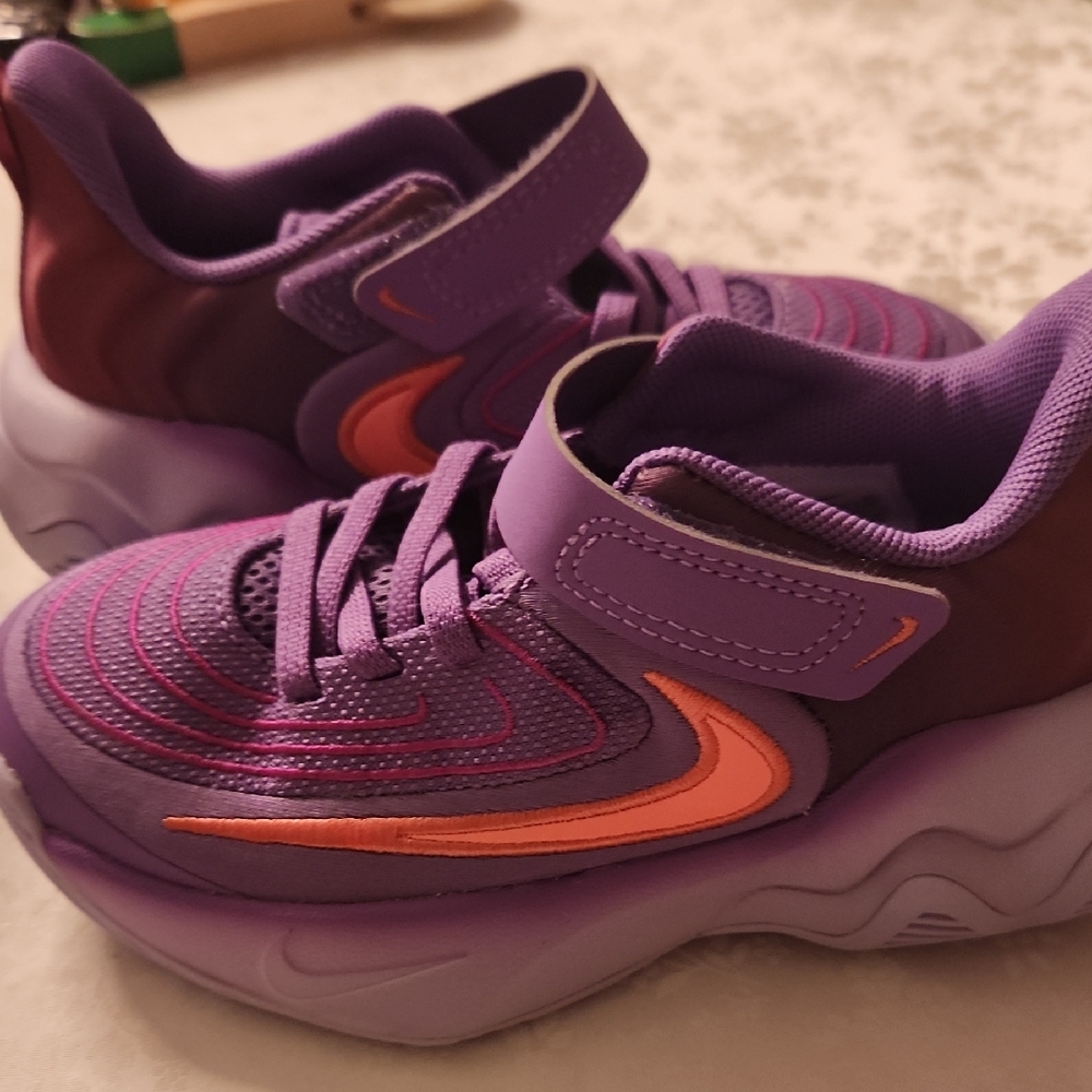 NIB Nike Kids Purple and Orange Sneakers